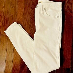 Madewell 10” High Riser Skinny  High Rise White Jeans Size 30